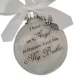 thumbnail image 3 of Bewildely Bola de plumas Ángel en adorno conmemorativo signo decoraciones conmemorativas para papá mamá decoración familiar bola Navidad decoración Decoración del hogar hermano Bewildely HA003103-07, 3 of 6