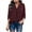 Wine, variant on Spring Tops for Women Tops for Women Long Sleeve 3/4 Sleeve Women's Fall Casual V-Neck 3/4 Sleeve Work Shirt Solid Chiffon Fold Tunic Top office Wear Blouses Red S