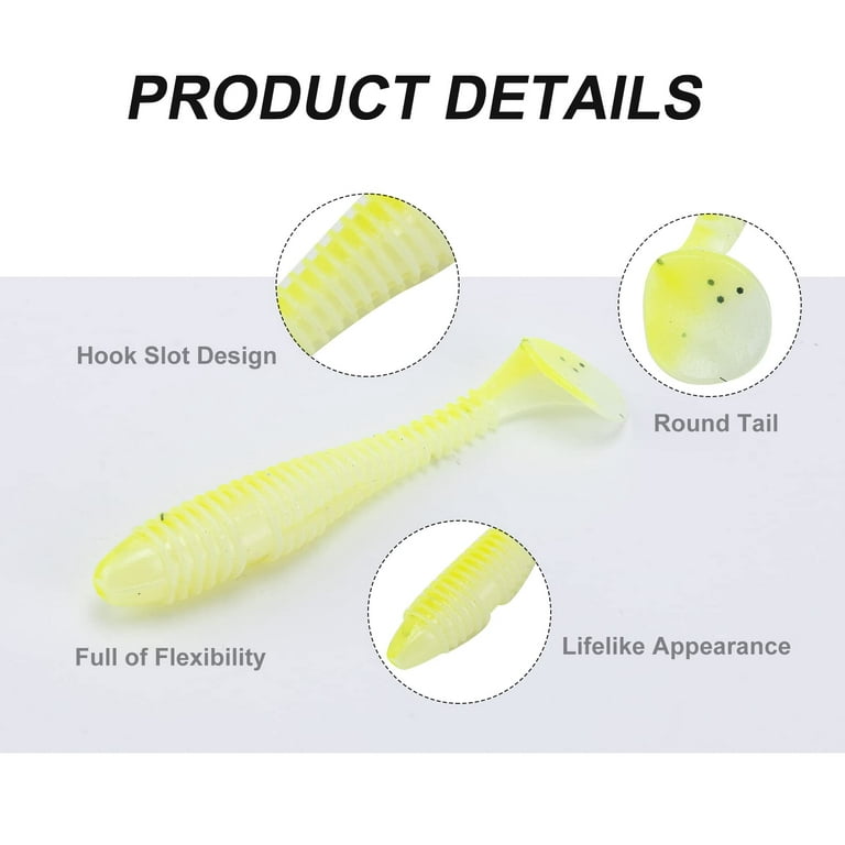 Goture Fishing Soft Plastic Lures Kit Jig Head Hooks Crappie Lures Trout  Bass Fishing Worm Lures Crappie Jigs Fishing Lures Set with Tackl Box for  Freshwater Saltwater Fishing 