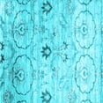 thumbnail image 1 of Ahgly Company Indoor Square Abstract Light Blue Contemporary Area Rugs, 7' Square, 1 of 4