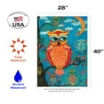 thumbnail image 2 of Toland Home Garden Wise Guys Bird Owl Flag Double Sided 28x40 Inch, 2 of 5