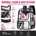 thumbnail image 4 of SANMADROLA Clear Backpack Cherry Heavy Duty Transparent Bookbag Teen Girlish Cute Bag Large Capacity See Through Backpacks Stadium Approved Daypack for Middle School College Sport/Travel, 4 of 10