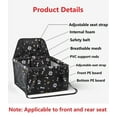 thumbnail image 5 of Pet Dog Cat Car Seat Booster for Small & Medium Pets, Portable Breathable Foldable Pet Carrier Seat Safety Anti-Collapse for Travel with Seat Belt, Black, 5 of 7