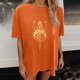 thumbnail image 5 of Blusa de manga corta con diseño de calavera y esqueleto de manga caída vintage para mujer Pompotops hfajkhk128006, 5 of 9