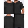 thumbnail image 7 of DARING DIVA Men's Waffle Fabric Classic Crew Neck Raglan Short Sleeves L Black, 7 of 7