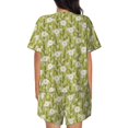 Bixox Women's Daisies Flowers Printed Pajama Set 2 Piece Lounge Set Top