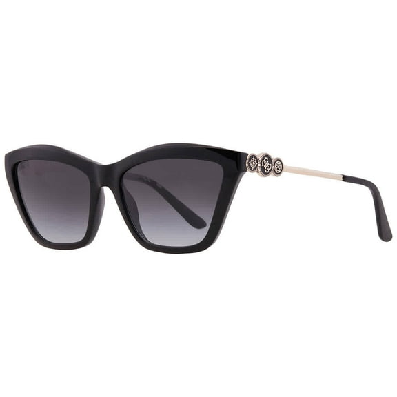 Guess Smoke Gradient Rectangular Ladies Sunglasses GU00199 01B 56