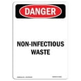 thumbnail image 1 of SignMission OS-DS-A-1218-V-2410 12 x 18 in. OSHA Danger Sign - Non-Infectious Waste, 1 of 1