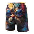 thumbnail image 4 of Salouo Cool Cat With Sunglasses Pattern Swim Trunks for Men,Men's Hawaiian Bathing Suit Swimsuits Quick Dry Swimming Board Shorts Beach Shorts with Pockets-XX-Large, 4 of 6