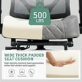 thumbnail image 4 of Office Chair 500LBS Heavy Duty Computer Chair with Footrest - Ergonomic Reclining Mesh Office Chair for Home & Office, Adjustable Headrest, Flip-Up Arms and Premium Leather, 4 of 17