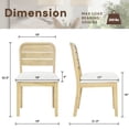 thumbnail image 2 of Dayalane Farmhouse Wooden Dining Chairs Set of 6, Chenille Upholstered Dining Room Chairs with Ladder Back & Thick Padded Seat, Rustic French Country Side Chairs for Dining Living Kitchen, Beige, 2 of 9