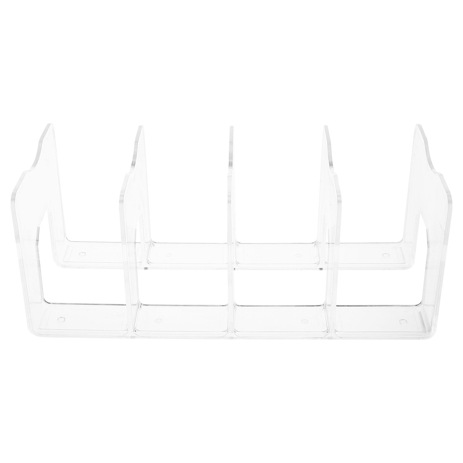 FONDOTIN 4-Pack Clear File Rack Organizer, Multifunctional Storage for Office, School Desk, Home, and Workspace