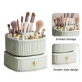 thumbnail image 2 of Square Makeup Organizer with Drawer 5 Slots Cosmetic Display Case (White), 2 of 6