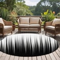 thumbnail image 4 of Round Rugs 5Ft, Black White Round Area Rug Washable Indoor Throw Carpet, Modern Geometric Abstract Gradient Striped Soft Non Slip Circle Rug for Cabinet Bathroom Home Decor Aesthetic, 4 of 8