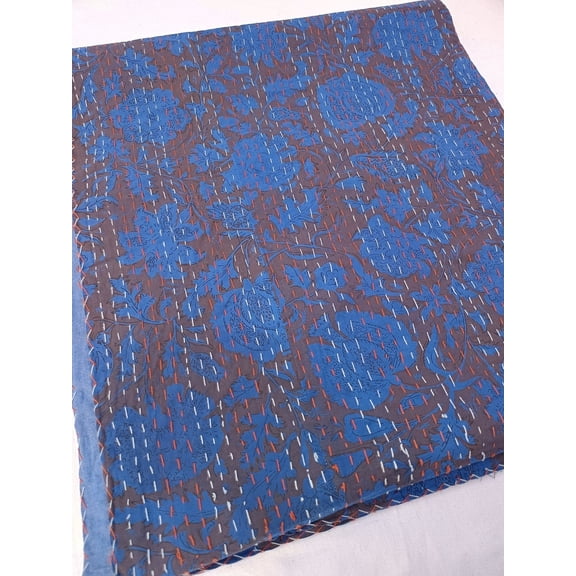 Gorgeous quilt that has the perfect vintage look! Unique Design Kantha Quilt Natural vegetable dyes colour