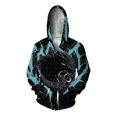 thumbnail image 4 of Sudadera de otoño para hombre Sudadera con capucha de moda para hombre Sudadera con capucha para hombre Sudadera con capucha con estampado moderno de lobo y leopardo Sudadera con capucha y cremallera, 4 of 5