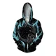 thumbnail image 4 of Sudadera de otoño para hombre Sudadera con capucha de moda para hombre Sudadera con capucha para hombre Sudadera con capucha con estampado moderno de lobo y leopardo Sudadera con capucha y cremallera, 4 of 5
