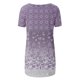 thumbnail image 4 of Fiudx Ofertas Flash Artículos En Oferta Top de Cuello Redondo de Manga Corta Raglán Largo con Espalda Corta y Estampado Informal para Mujer, 4 of 5