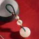 thumbnail image 4 of Chinese Car Hanging Keychain Pendant Good Luck Charm Round Shape Glass Material Daily Use 2Set, 4 of 4