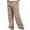 Khaki, variant on Mens Elastic Waist Pants Sevevn Full Elastic Waist Slant Pockets Side Pockets Straight Leg Relaxed Fit Cotton Woven Trousers for Casual Lounge Daily Wear