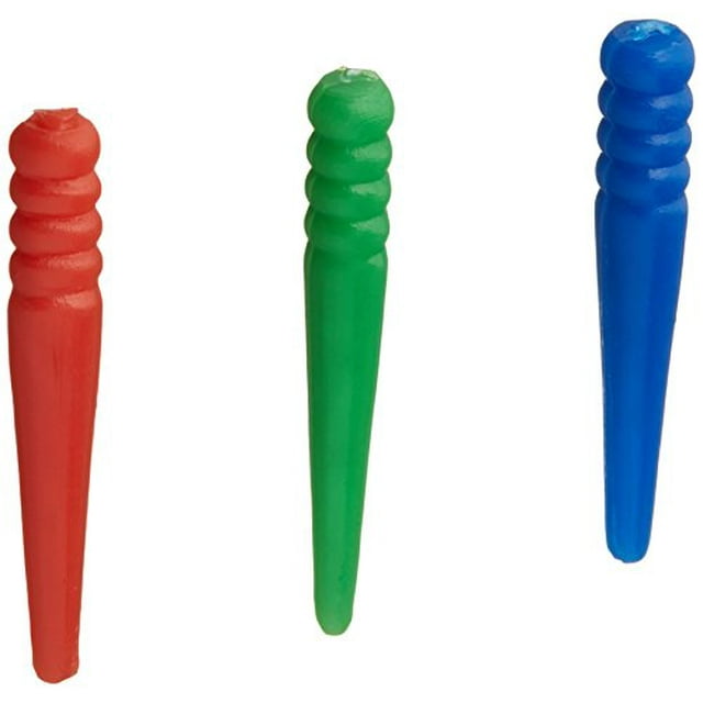 CHH Ensemble de 9 Pcs de Chevilles de Cribbage en Plastique 3 de Chaque Bleu, Vert et Rouge