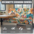 thumbnail image 4 of XYZCANDO Bohemian Butterfly RV Dinette Cushions Stretchable Camper Decor Universal Bench Seat Cover Washable Couch Cover 2 Cushion Sofa Comfortable Sofa Slip Covers for 2 Seat Cushion Couch, 4 of 7