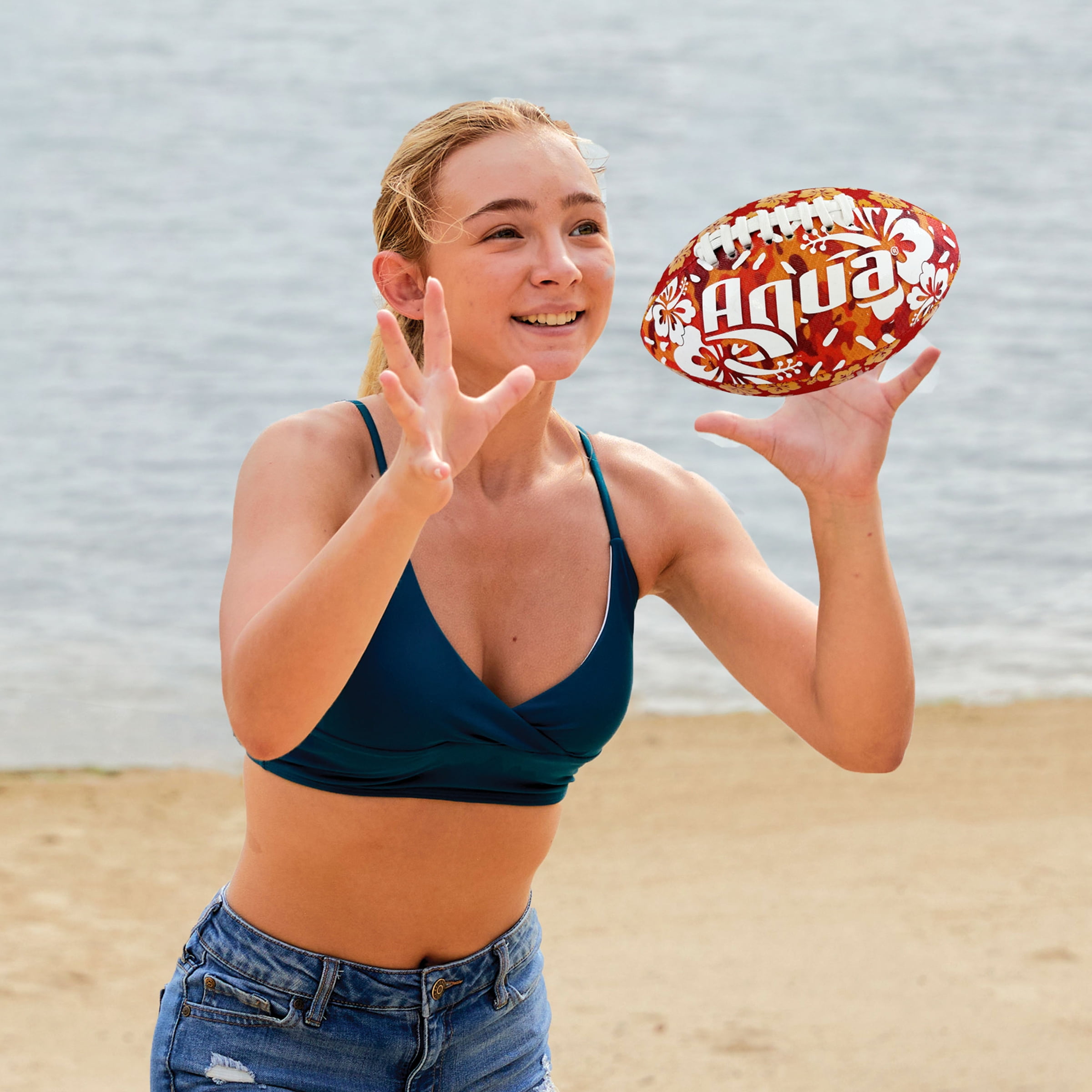 Aqua Leisure G’RIPPED Football – Ballon de football facile à saisir pour l'extérieur et l'eau (à partir de 5 ans)