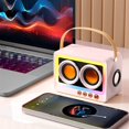 thumbnail image 2 of Kyusrd 360 Degree Stereo Sound Effect Long Battery Life Cool RGB Lighting Support Series Mirror Transparent Screen 5.3 Bluetooth Sound System, 2 of 8
