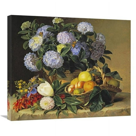 Global Gallery Hydrangea in an Urn Art Print - Johan Laurents Jensen
