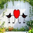 thumbnail image 3 of Metal Wall Art Decor, Modern Iron Wall Hanging Ornament Rustproof Waterproof Sculpture, Decorative Wall Accent for Balcony Patio Bedroom Hallway Living Room Office Farmhouse, 3 of 9