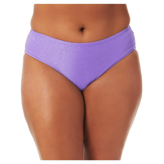 California Waves Womens Plus Metallic Nylon Swim Bottom Separates