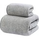 thumbnail image 1 of Zhuge Juego de 2 toallas de baño, 100 % algodón puro hilado en anillos, súper suave y muy absorbente, toalla de baño grande muy absorbente (gris), 1 of 4