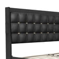 thumbnail image 6 of Uforic Queen Size Upholstered Bed Frame with Charging Station & Storage, Black, 6 of 8
