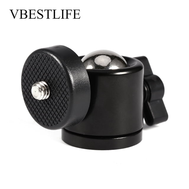 Peahefy Ballhead Stands Bracket, Black Ball Head Rotatable Portable VBESTLIFE Firm For Photography For Most DSLR For Video For Lamp