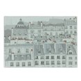 thumbnail image 1 of Paris Cutting Board, Aerial View Illustration of Roofs Attics of Paris City European Buildings, Decorative Tempered Glass Cutting and Serving Board, Small Size, Pale Grey Orange White, by Ambesonne, 1 of 1