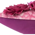 thumbnail image 7 of JWH Floral Face Decorative Pillow Cover with 3D Flower Accents 18x18inch Burgundy and Purple Cushion Cover for Room Decor, 7 of 7