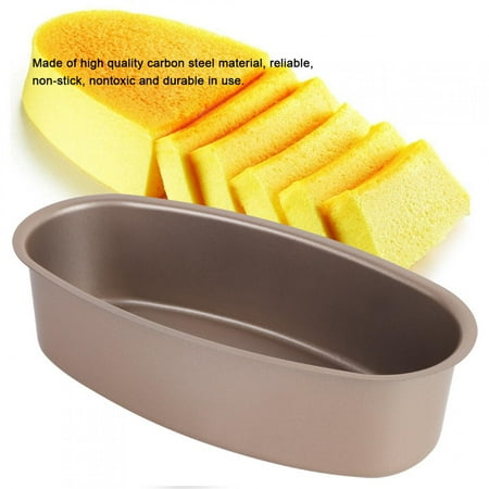 

Tebru Baking Cake Mold Gold DIY Oval Shaped Cake Mold Non-stick Baking Cheese Cake Making Molds Baking Mold