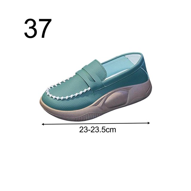 facefd Chaussures Décontractées pour Femmes Confortables à Enfiler Douces pour Intérieur Extérieur Marche Vert 37