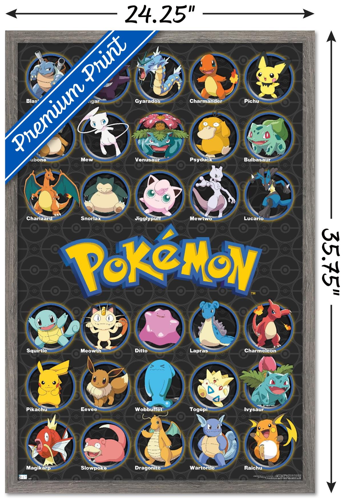 Pokémon - Alola Legendary Wall Poster, 22.375 x 34, Framed 