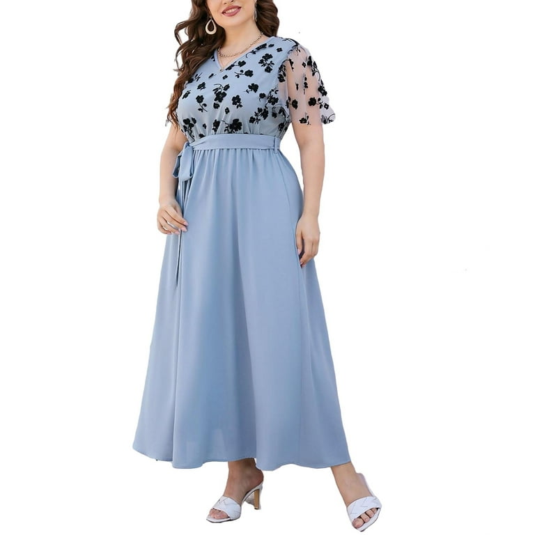 Elegant Floral V Neck Printed Dress Dresses Elegant Floral V Neck Printed Dress Dresses
