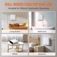 thumbnail image 4 of VEVOR Radiateur Mural Électrique 1500W, Petits Radiateurs d'Espace avec Réglage du Bouton, Tip-Over & Surchauffe & IPX24 Protection de Sécurité Imperméable, Montage Mural/tablette pour Usage Intérieur, Vis Fixes Incluses, Blanc, 4 of 9