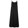 thumbnail image 5 of Riforla Women's Boho Beach Dress Irregular Neckline Pocketed Maxi Dress Casual Summer EU/US Sizes Women Mother of The Bride Dresses Black M, 5 of 6