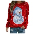 thumbnail image 1 of Birdeem Chandails en Molleton de Noël Décontractés pour Femmes Col Rond Manches Longues T-Shirts Amples, 1 of 3
