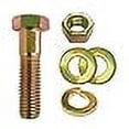 thumbnail image 2 of (2 Sets) 1/2-13x3 Grade 8 Hex Cap Bolts Screws, Nuts, Flat & Lock Washers Yellow, 2 of 2
