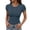 Womens tops Blue, variant on Womens Tight T-Shirt Casual High Round Neck Short Sleeve Slim Fit Summer Going Out Basic Blue M