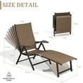 thumbnail image 4 of VREDHOM  Outdoor Portable Folding Chaise Lounge Chairs (Set of 2) - 70" L x 20" W x 14" H Brown, 4 of 5