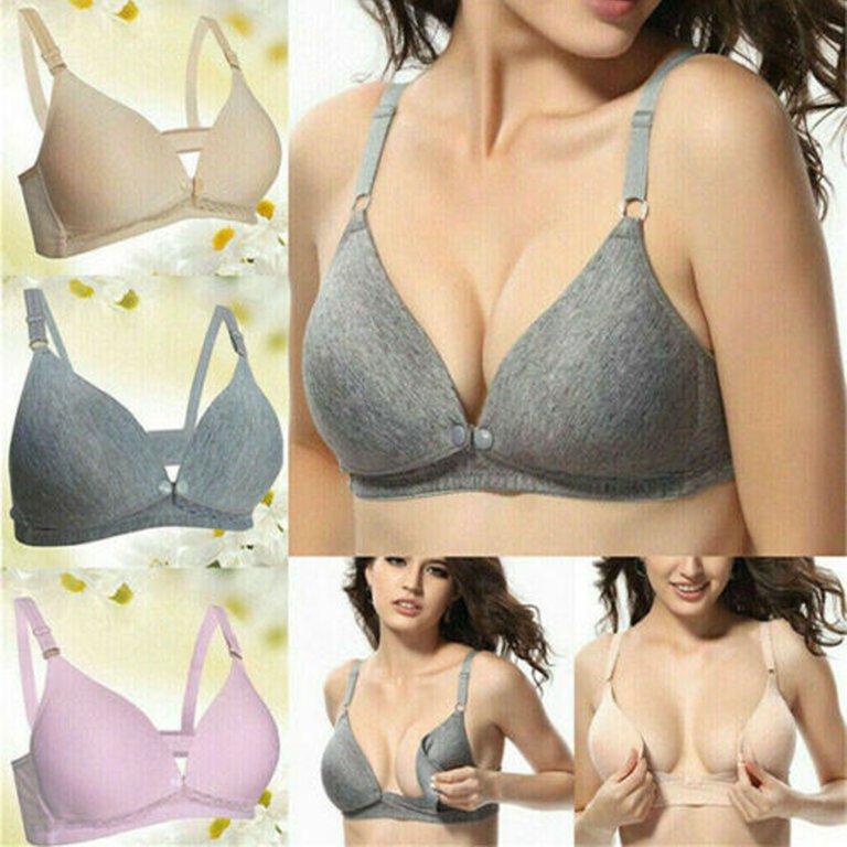 Womens Nursing Bra Front Buckles Maternity Bras Seamless Nursing Maternity  Bras Nursing Feeding Bra 