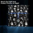 thumbnail image 6 of Cute Skeleton Ghost Kitchen Curtains with Valance and Tier Sets 36 Inch, 3 Pieces Halloween Autumn Rod Pocket Drapes Window Treatment Curtains for Kitchen Over Sink Dining Room Decor, 6 of 6