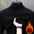 thumbnail image 3 of LOVZFMLL Sweaters for Men, Solid Color Acrylic Turtleneck Ribbed Pullover, Classic Casual Layering Shirt, Warm Winter Tops Slim, Fall Clothes, 3 of 7