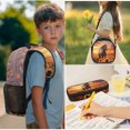 thumbnail image 5 of HUIACONG Sunset Sunflower Horse Backpack for Girls, Functional 4PCS Set Including Water Bottle and Lunch Bag, Daily School Bag for Girls Teens Ages 12-16, 5 of 7